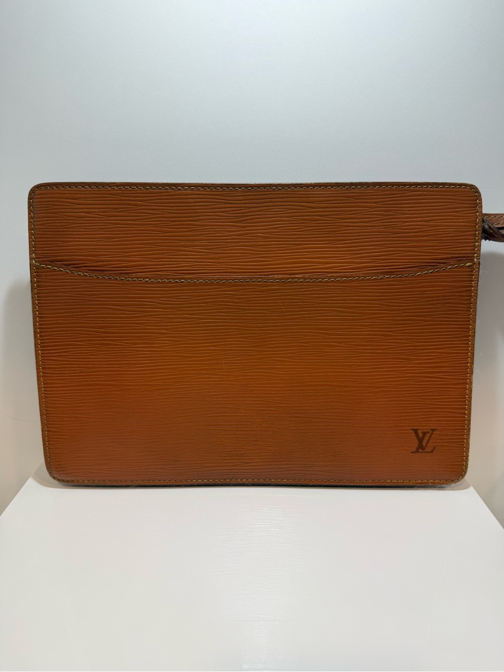 Louis Vuitton Cognac Epi Leather Clutch